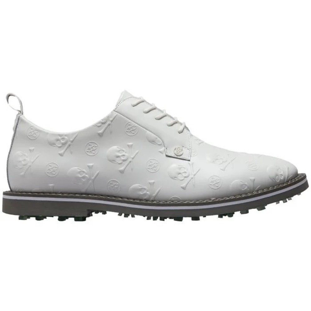 G/FORE Gallivanter Embossed Skull & Tees Leather Golf Shoes Snow Size 9 NWOB